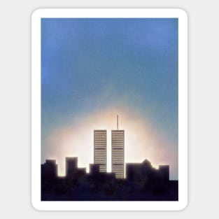 Twin Towers (blue version) Sticker